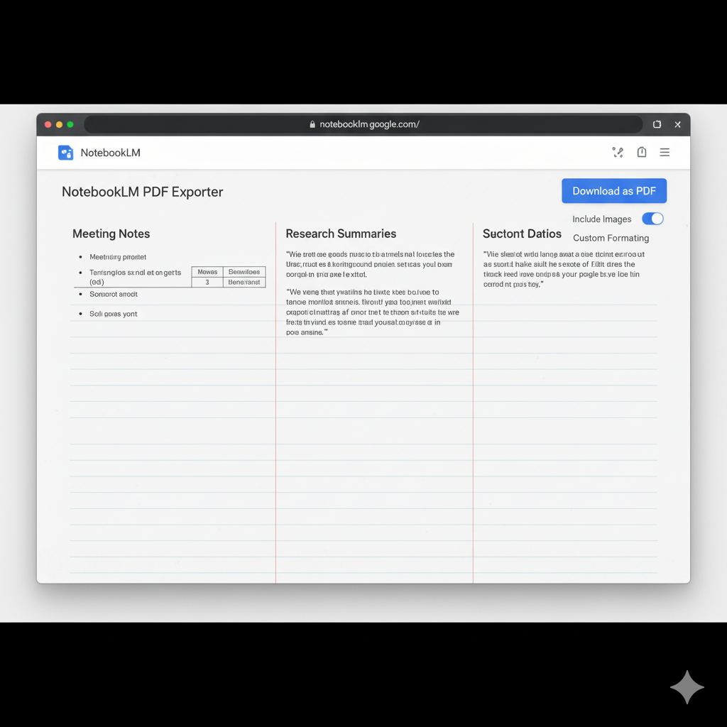 NotebookLM PDF Exporter screenshot