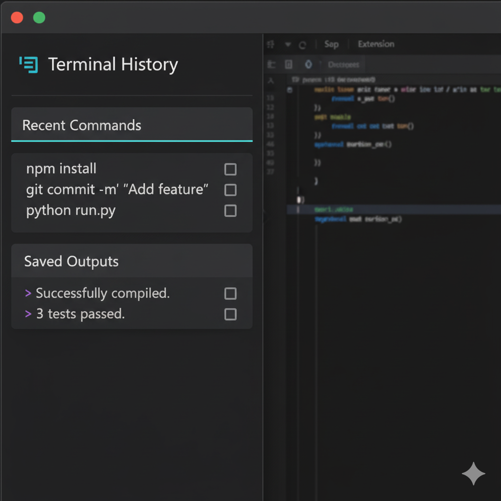 Terminal History (VS Code) screenshot